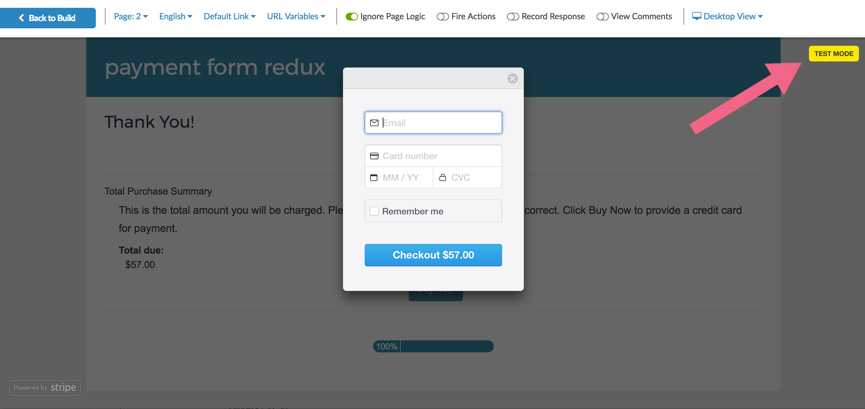 Test Mode Button