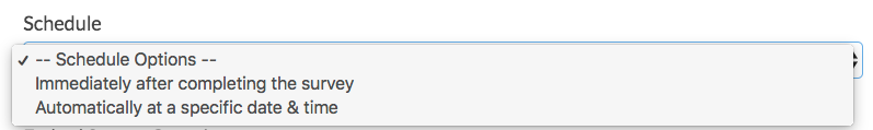 Thank You Message Scheduling Options
