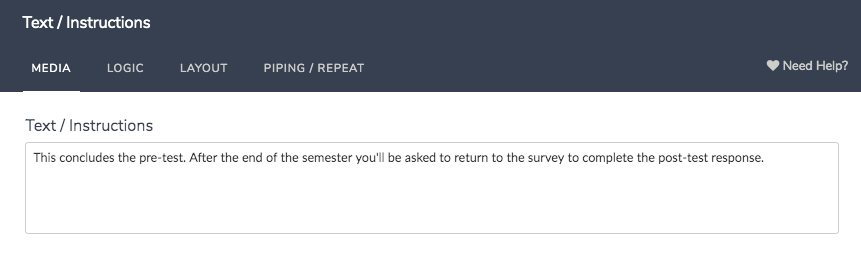 Text/ Instructions