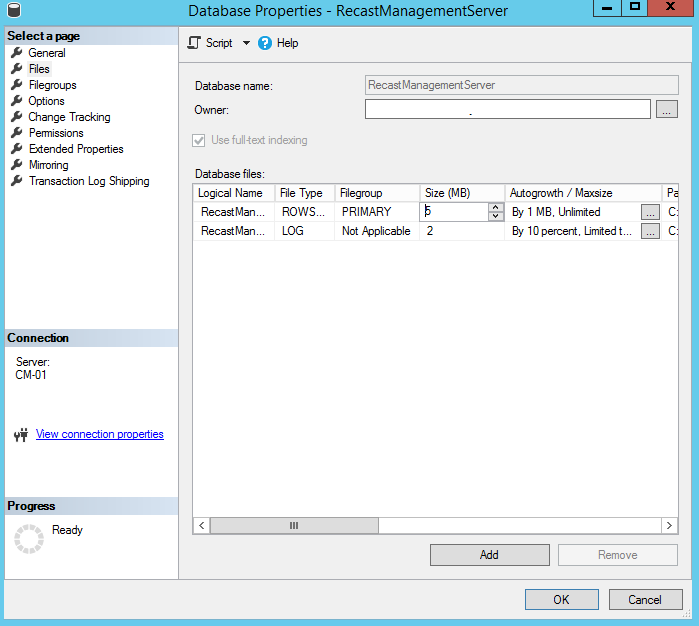 Database Properties